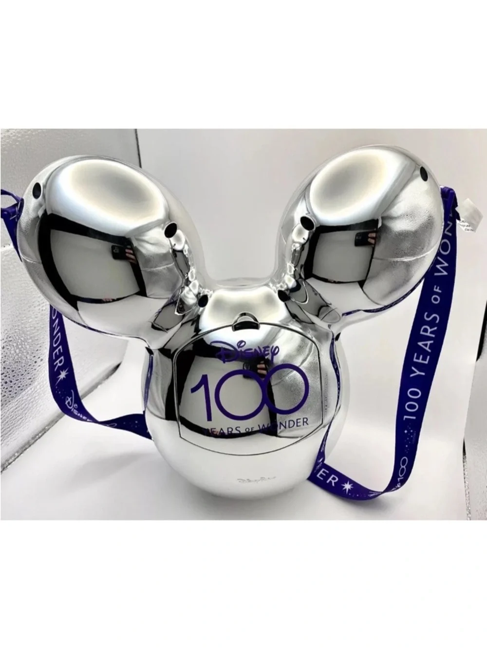 Disney 100th Anniversary Platinum Mickey Mouse Balloon Popcorn Bucket – Chrome